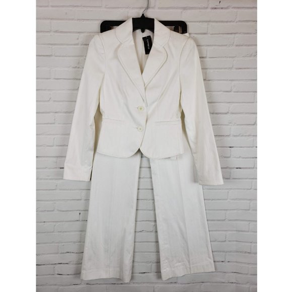 Express Jackets & Blazers - Express White Striped Blazer Pants Set NWT
